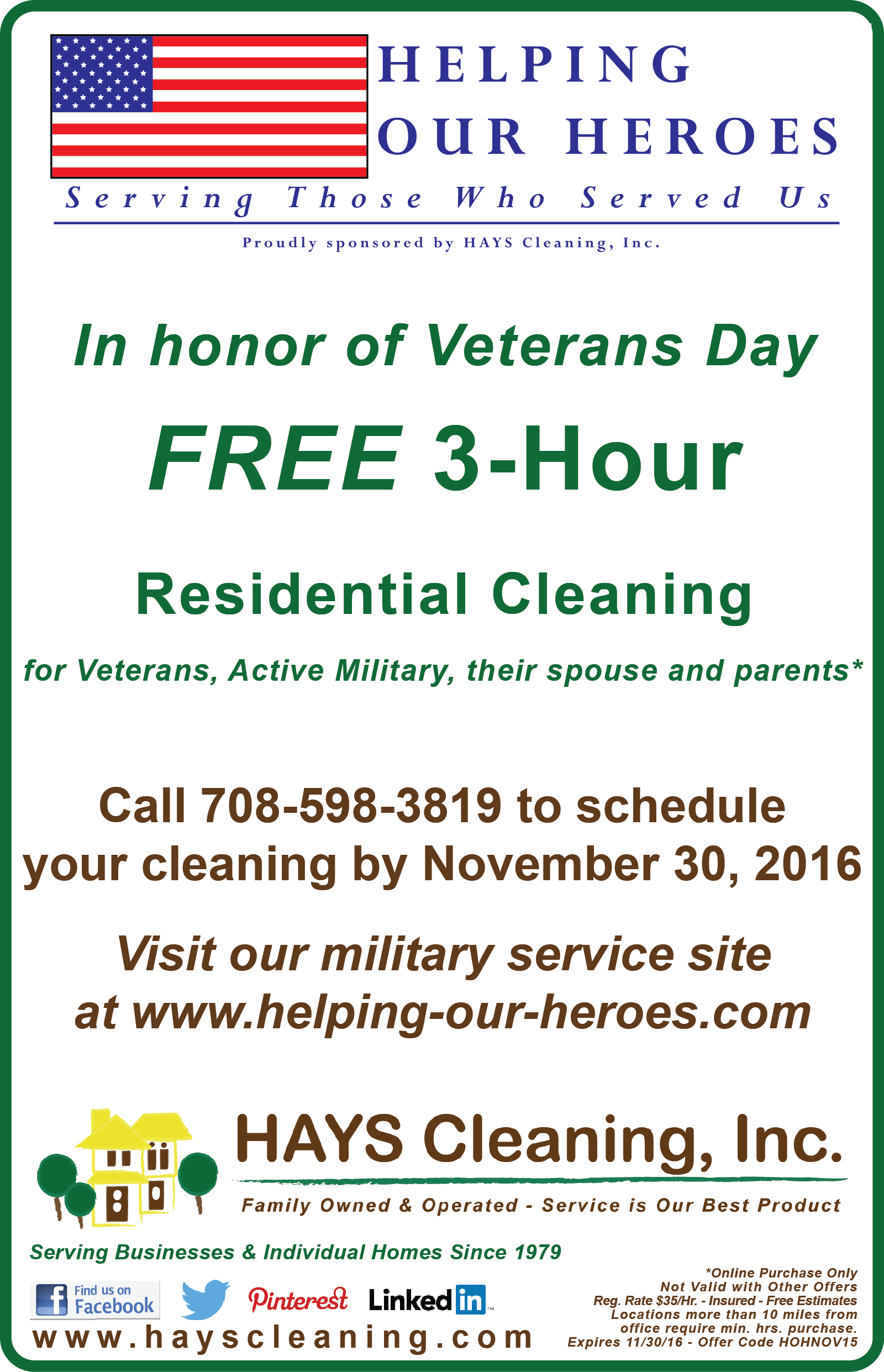 Veterans Free Housecleaning