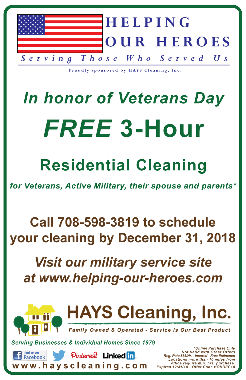 Free House Cleaning for Heroes!
